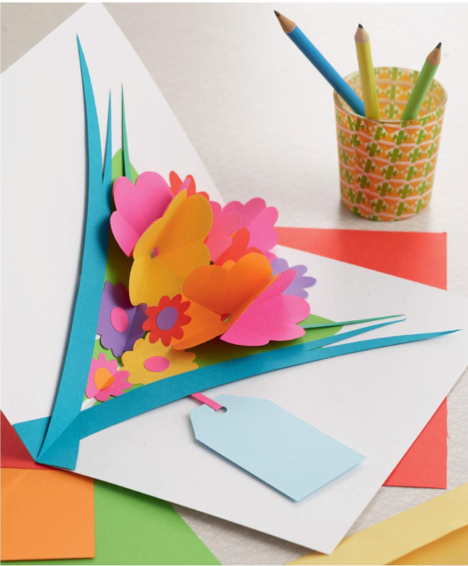 Easy and fun paper craft kits for kids and adults: Interesting projects for all ages. 50 Projects including card making, gift wrapping, scrapbooking, and beautiful paper flowers.