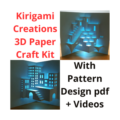 Enchanted Kirigami Creations: 3D Paper Craft Kit for Adults & Kids – DIY Family Bonding, Stress Relief & Creative Fun